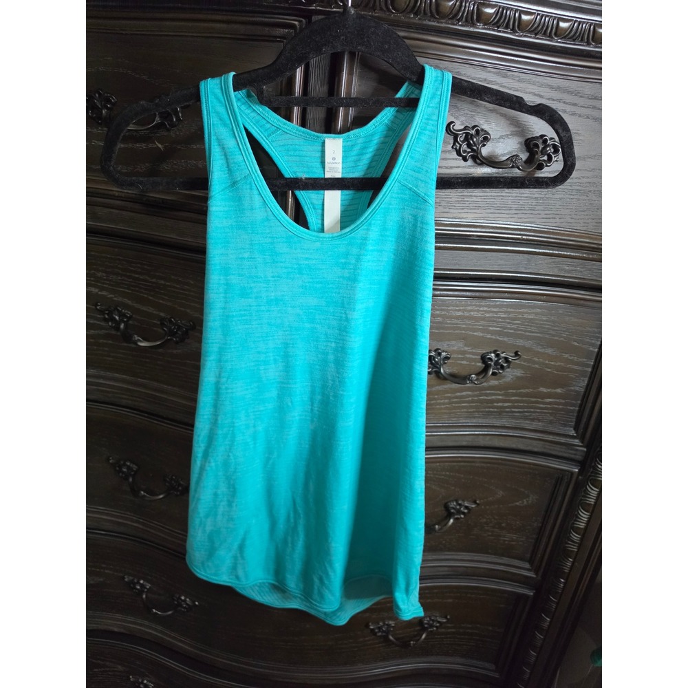 Lululemon Swiftly Tech Racerback Tank Top 2.0 Teal Turquoise Size 2
